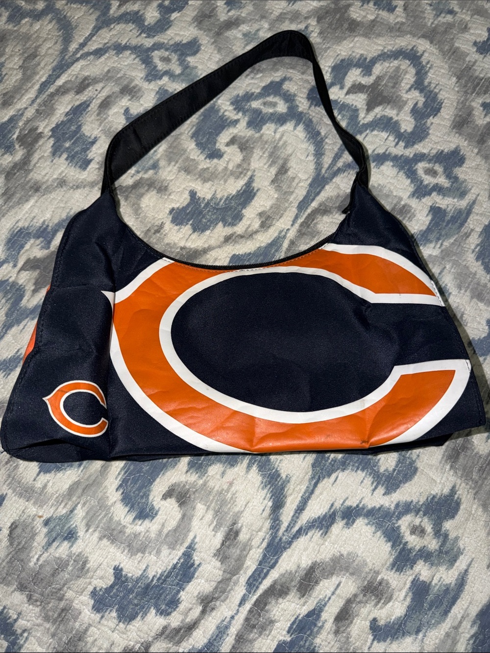 Chicago Bears Navy and Orange Shoulder Bag with Bold 'C' Graphic